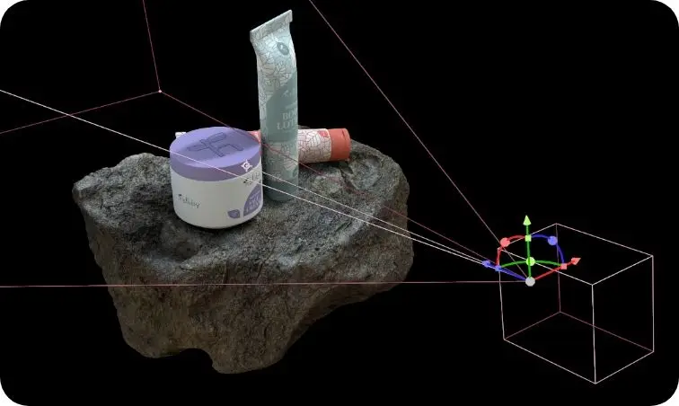 Анимируйте свои 3D-модели с помощью слоёв камеры, которые позволяют перемещаться внутри 3D-сцены и вокруг неё, как при съёмке.