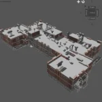 Сводная 3D-модель здания детского сада